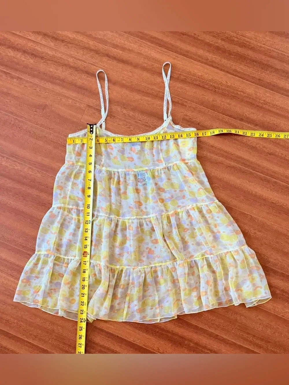 Free People Floral Sheer Babydoll Nightgown S NWT